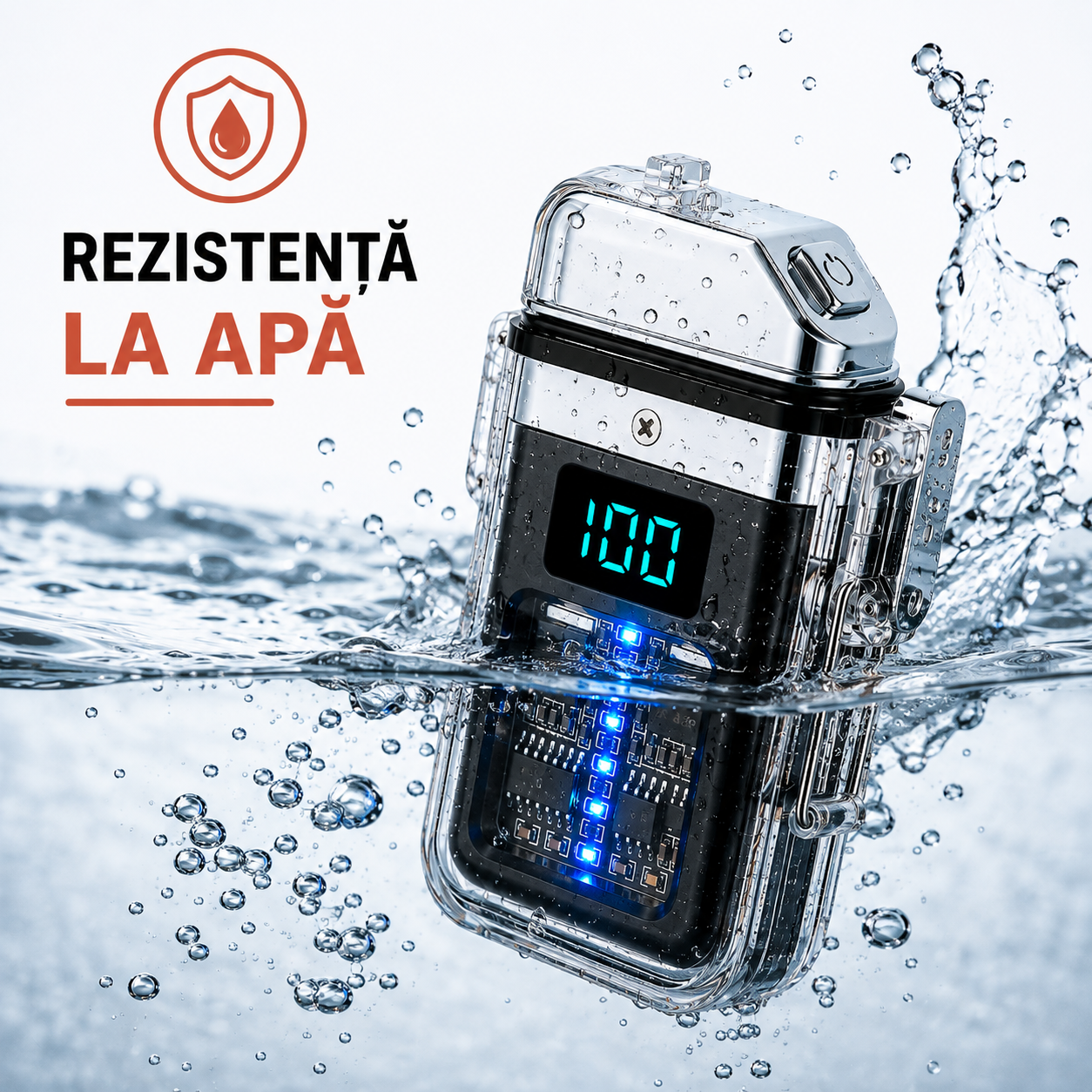 Brichetă Electrică Veșnică cu Arc Dublu Plasma - Reîncărcabilă USB, Rezistentă la Apă și Vânt